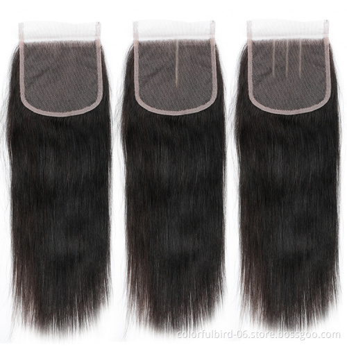 4*4 Lace Closure HD transparent lace Straight Closure Straight 4x4 Lace Closure Human hair extension